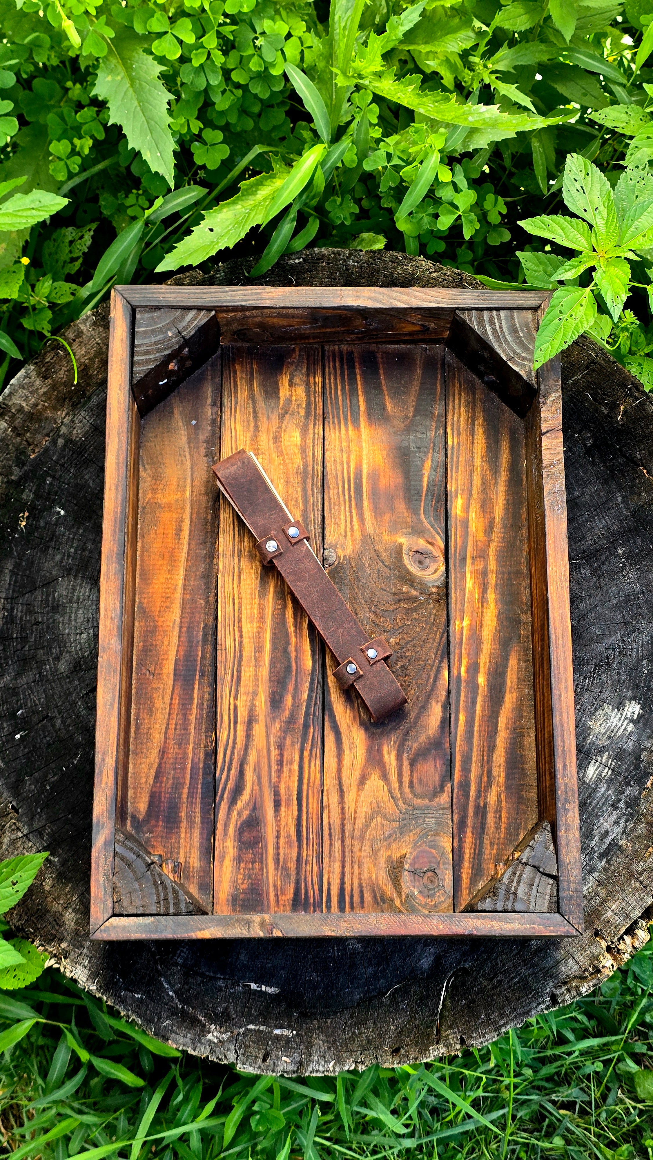 Small Brown Leather Fan Holster