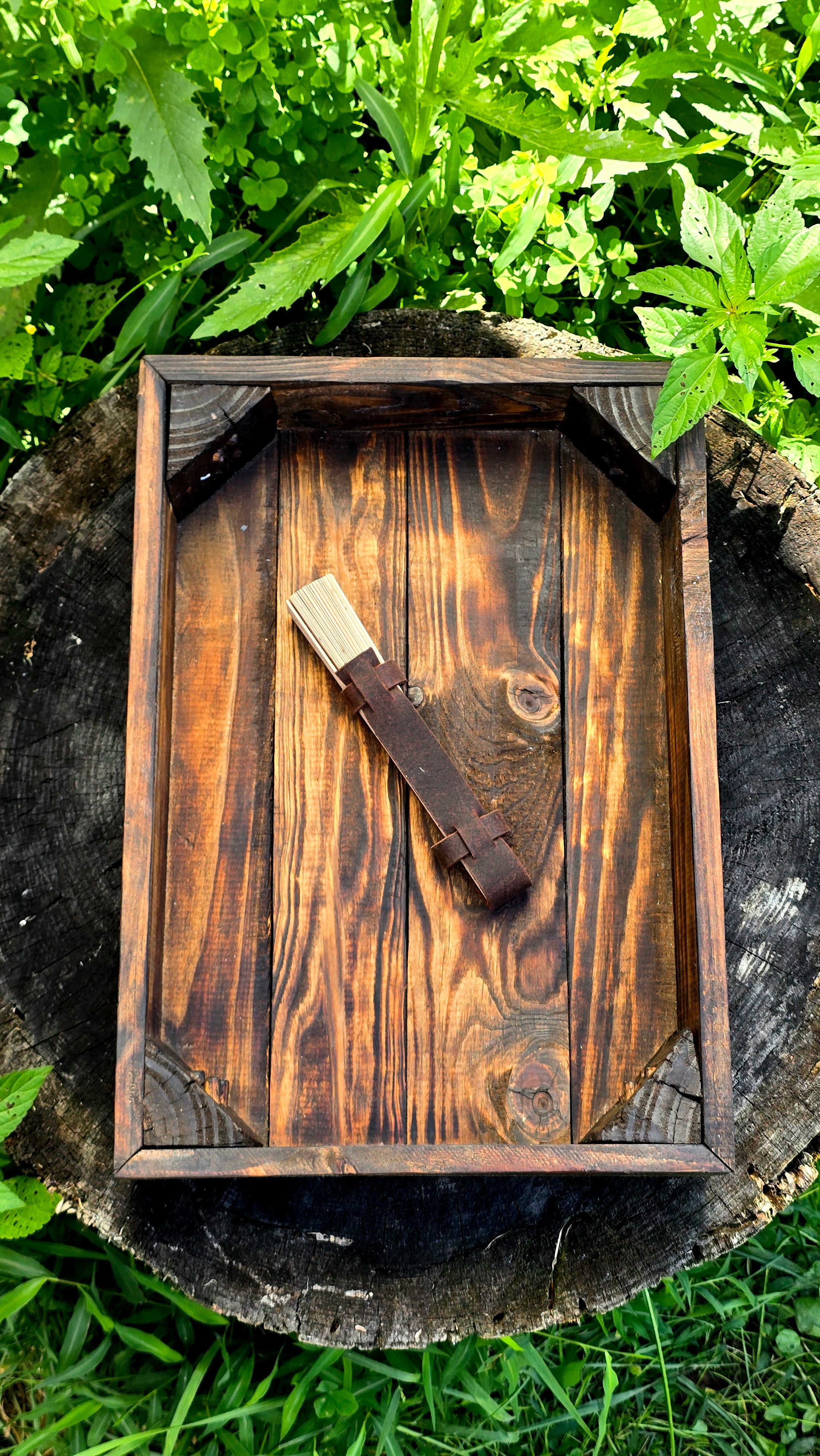 Small Brown Leather Fan Holster